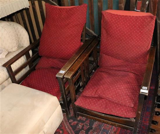 Pair of adjustable armchairs